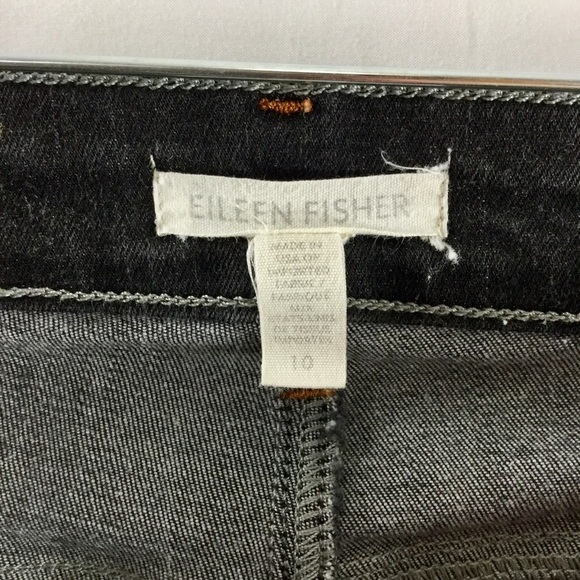 Eileen Fisher Organic Cotton Stretch Straight Jean Size 10 - Picture 6 of 11